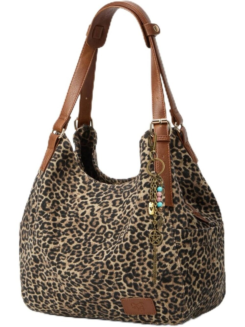Stylish Women’s Canvas Hobo Tote Bag - Multi Pocket Shoulder Handbag with